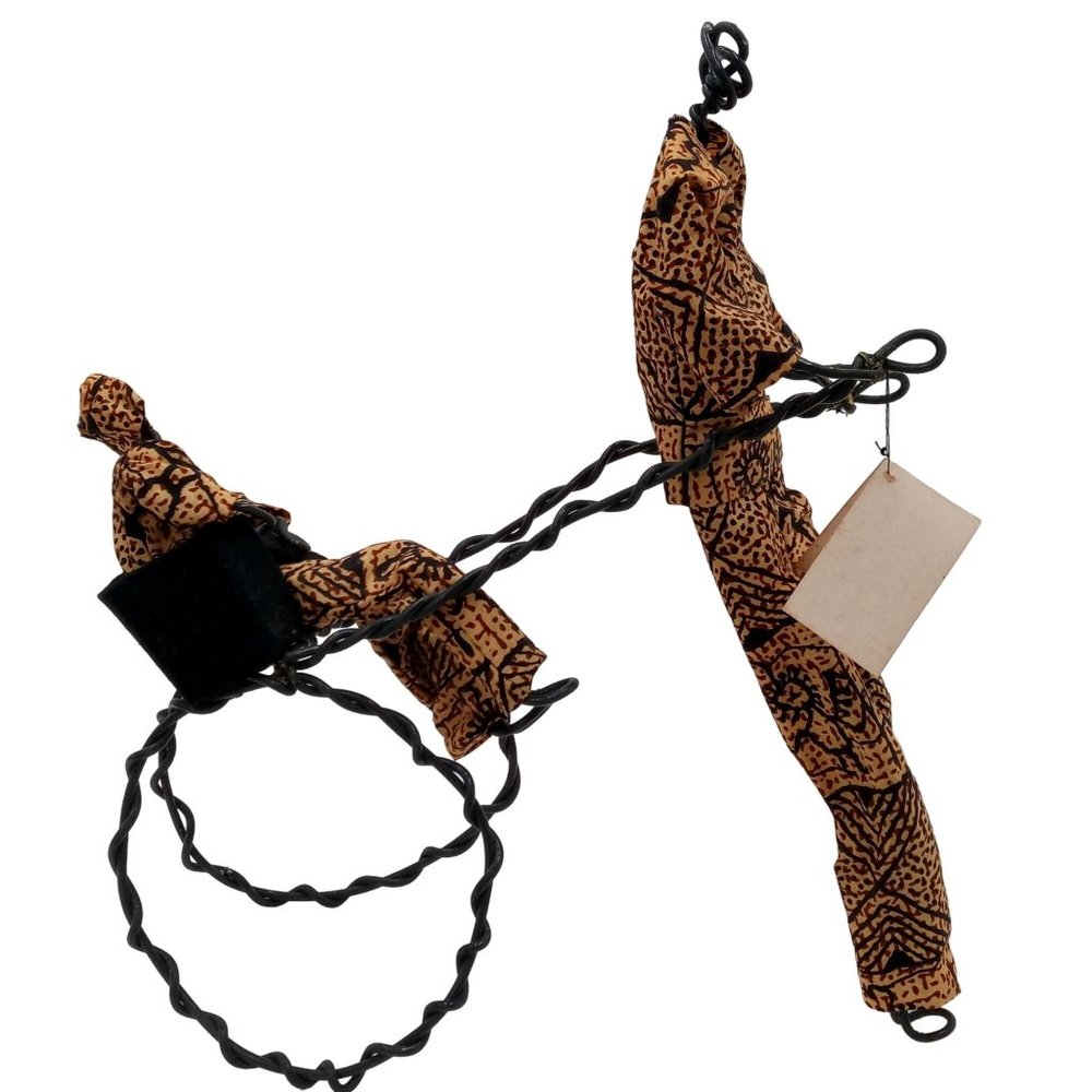 Twisted Art Rickshaw Sculpture Wire Statue South Africa Handmade Clothing OOAK